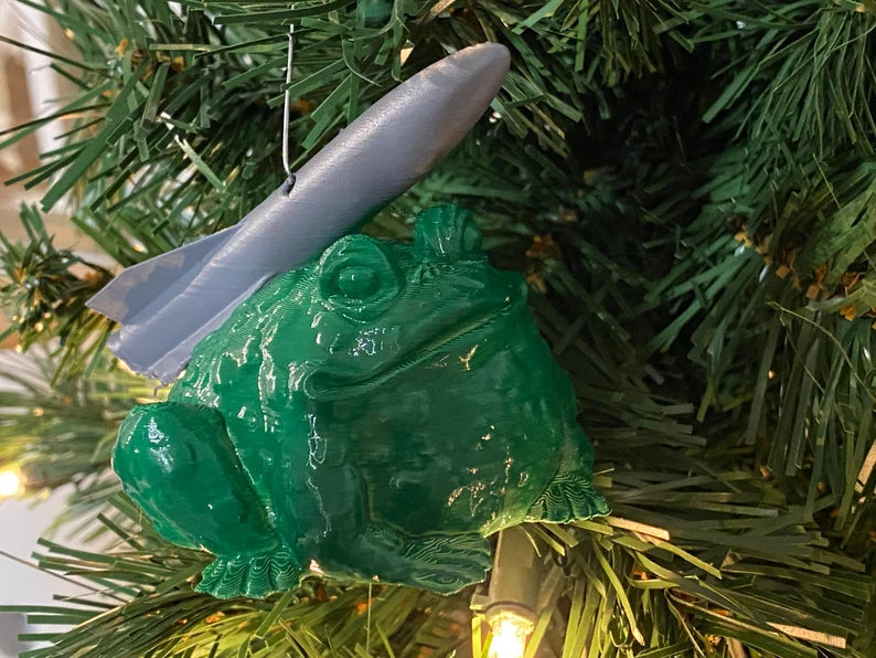 Missile toad ornament (mistletoad? Mistletoed? Who cares, you get it)