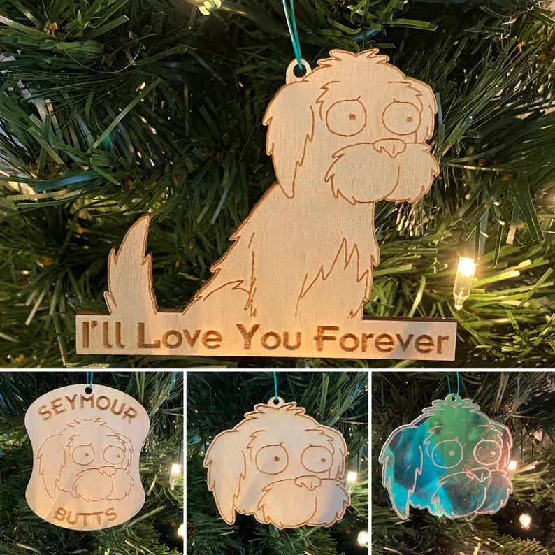 Futurama Inspired Seymour Dog Ornament - Frys Dog from Jurassic Bark