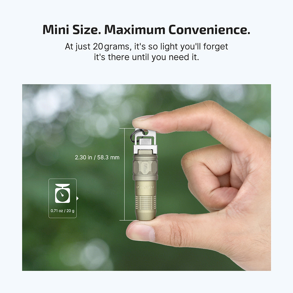 iUltra mini size in hand, about 20 grams