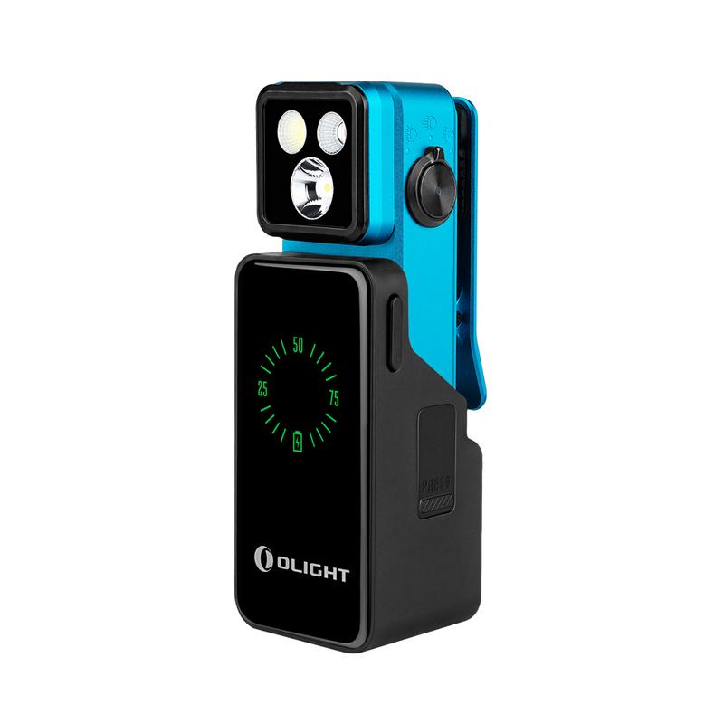 Oclip 2 Pro Premium in Tidal Blue on the 1,000 mAh Mobile Charging Dock