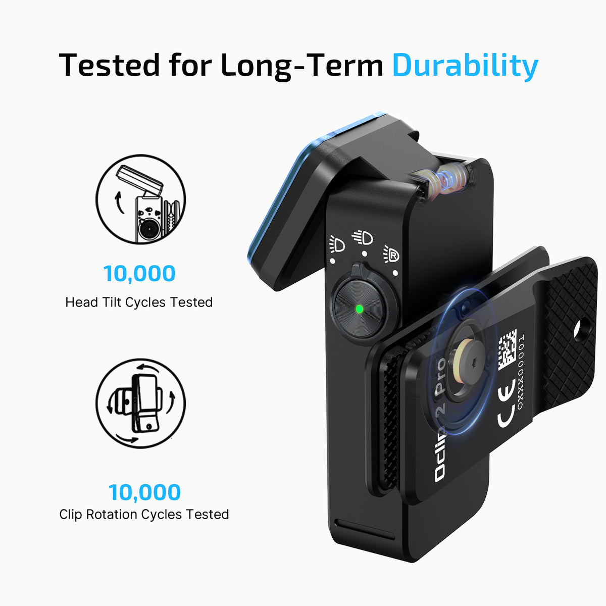 Oclip 2 Pro 10,000-cycle tilt and rotation durability
