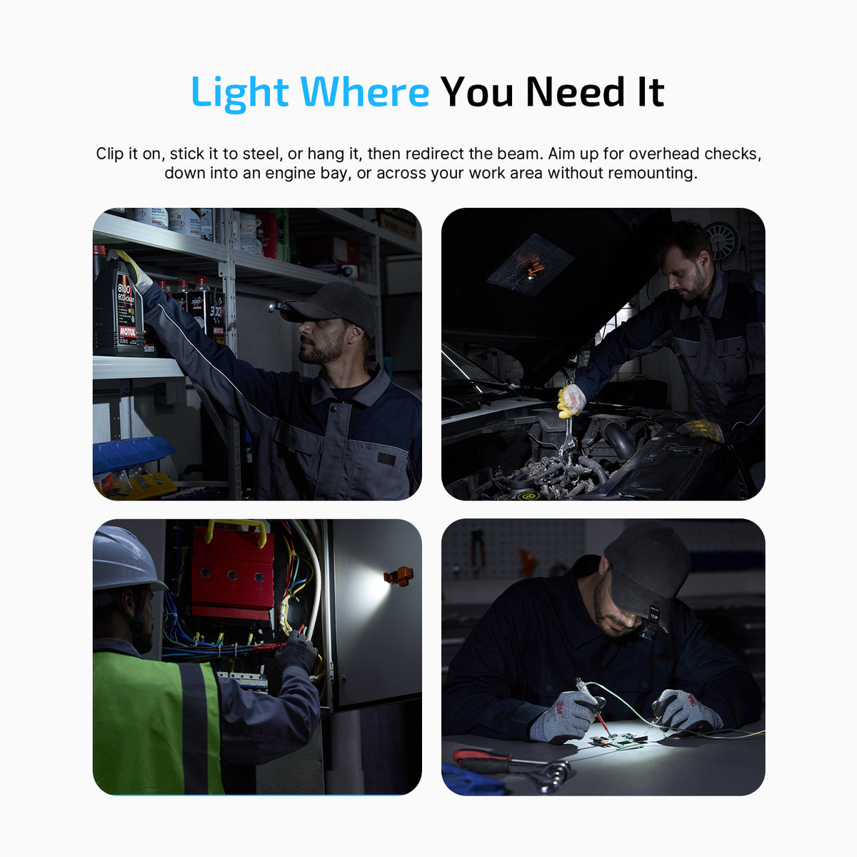 Oclip 2 Pro used hands-free for car repair and electrical work