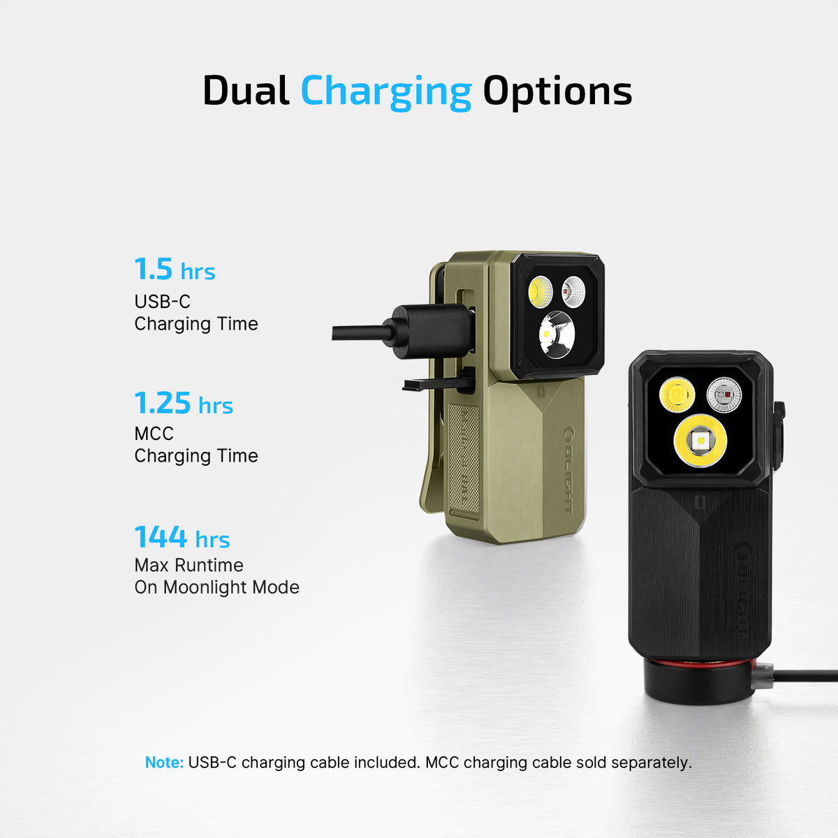 Oclip 2 Ultra USB-C and MCC charging and runtime